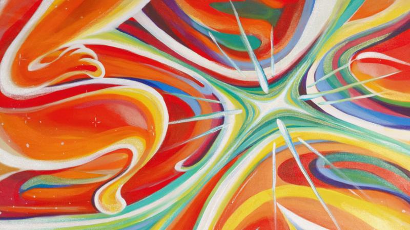 Close-up of Baumbchell's painting of the Polaris Star.
