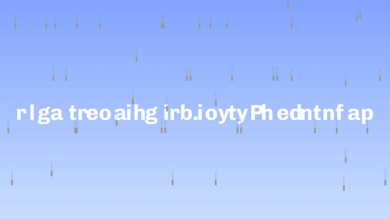 Snapshot of interactive page, blue background with grey raindrops, and white words scrambled on the screen.